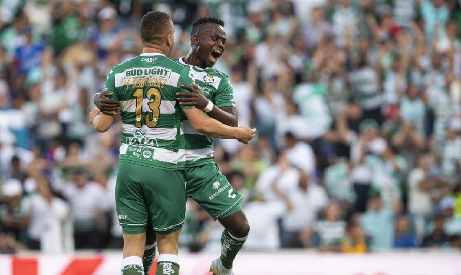 Santos festejando