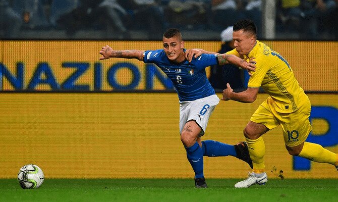 Italia en amistoso contra Ucrania