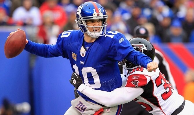 Los Halcones de Atlanta esperan reingresar a la pelea por la postemporada con un triunfo ante los Gigantes de Nueva York.