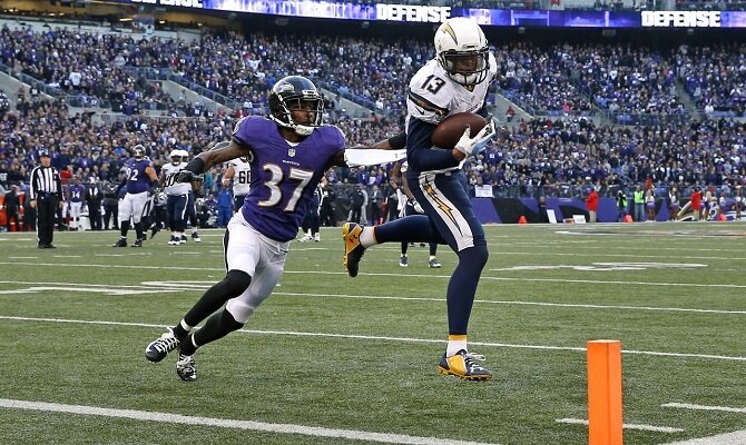 Keenan Allen y los Cargadores de Los Angeles reciben a lo Cuervos de Baltimore.