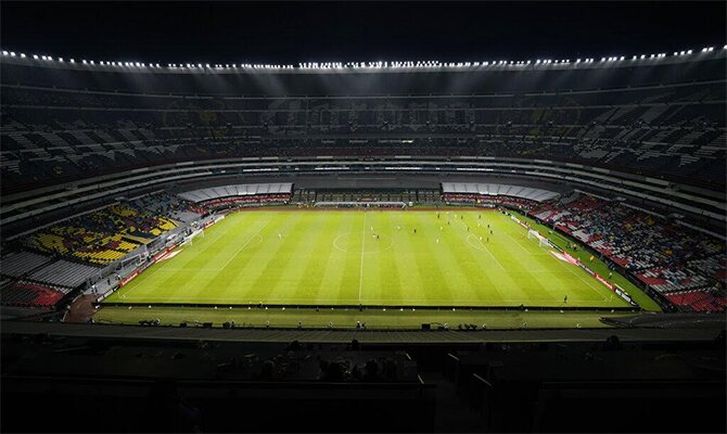 Imagen del Estadio Azteca, en el que se disputará el duelo entre América y Guadalajara de la Liga Mx