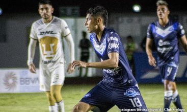 Accion del partido entre Celaya y Pumas Tabasco en Liga de Expansion