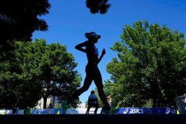 Valeria Ortuño en su participación en el Mundial de Atletismo de Oregon