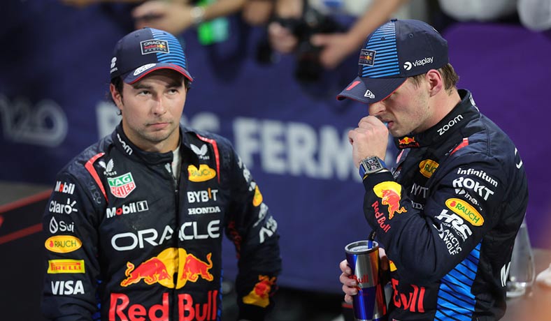 Checo Perez y Max Verstappen tras el GP de Arabia Saudita