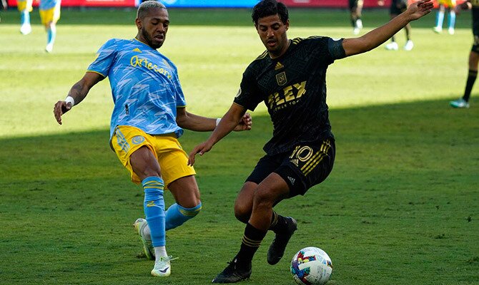 Carlos Vela en el partido de la final ganada por LAFC ante Philadelphia Union