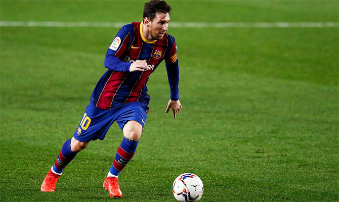 Lionel Messi del Barcelona en el juego contra el Tottenham
