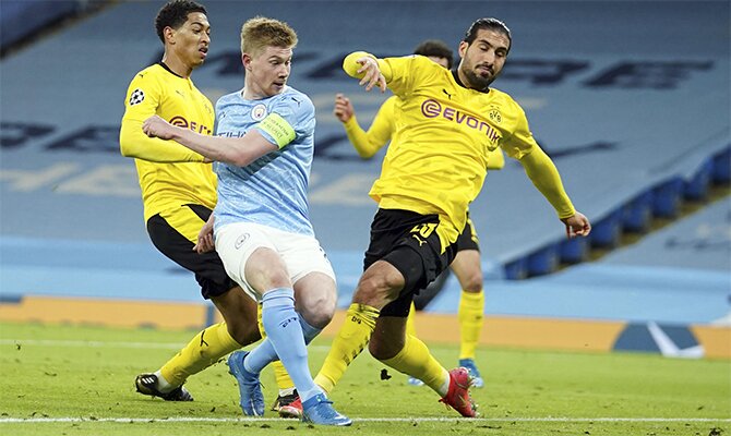 Kevin de Bruyne es la figura en las cuotas del Borussia Dortmund vs Man City de la Champions League.