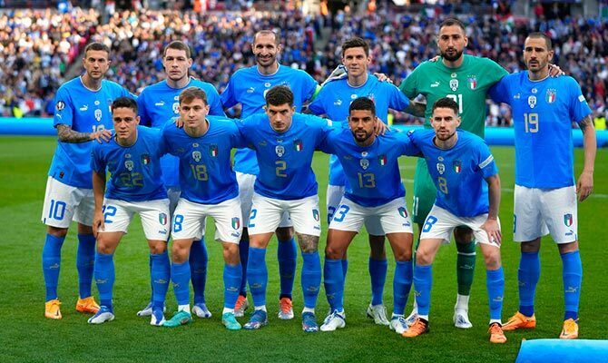 La seleccion italiana que perdio la Finalissima ante Argentina