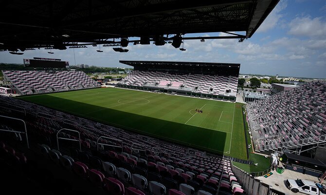 El DRV PNK Stadium antes de un entrenamiento del Inter Miami