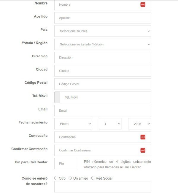 Registro en Apuestahoy