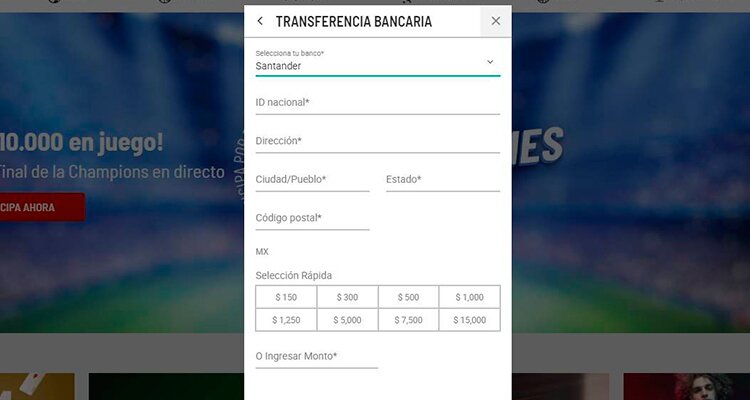 ayuda para depositar con Banco Santander
