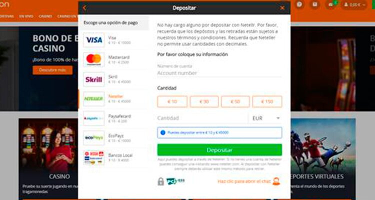 ayuda para depositar con neteller