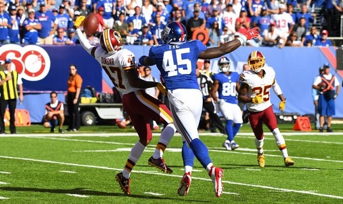 Pieles Rojas de Washington vs Gigantes de Nueva York – Análisis, cuotas y resultados del partido – 23/11/2017